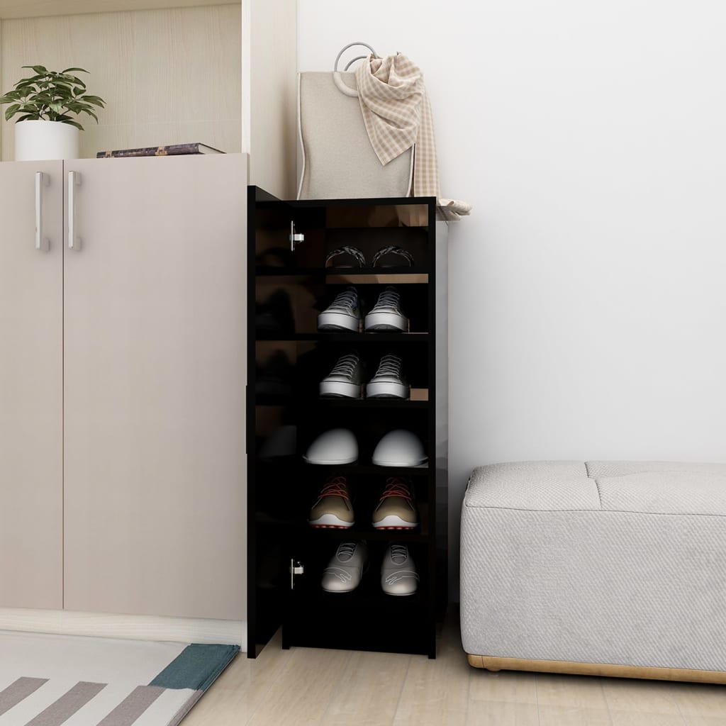 Schuhschrank Mit Tür Im Eingangsbereich, 6-stöckiger Stauschrank, Eckschrank Im Wohnzimmer, 31,5 X 35 X 92 Cm