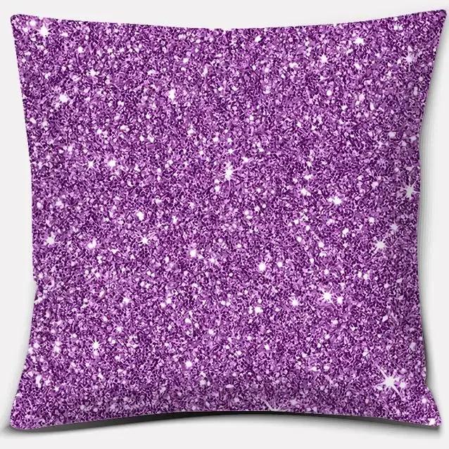 Purple Pattern Pillow Home Office Decoration Bedroom Sofa Car Cushion Cover