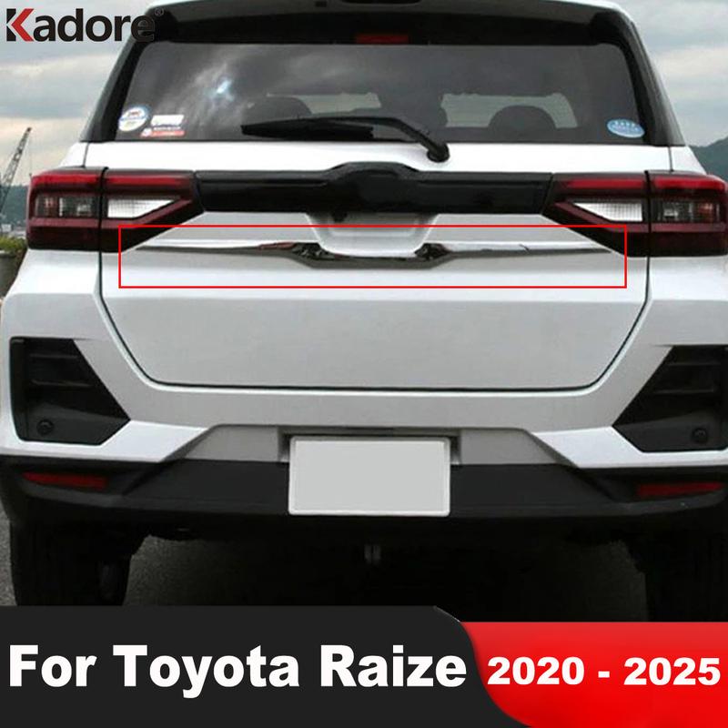 Хромированная накладка на крышку багажника для Toyota Raize     2024 2025 Хромированная декоративная полоса на заднюю дверь багажника Аксессуары