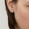 LUNNE Silver 925 Bold Curve Stud Earrings #LSE90