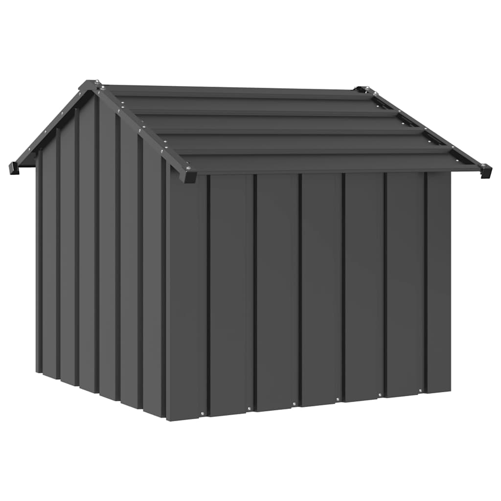 Vidaxl Dog House Buda With Roof, 85X107X81 Cm, Galvanized Steel