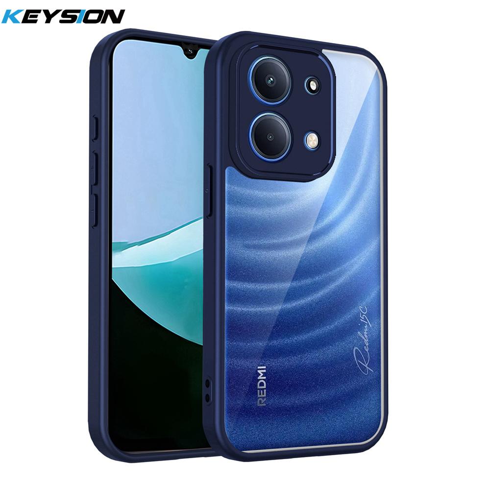 KEYSION Transparent Phone Case for Redmi 17 4G 5G Soft Silicone+PC HD Clear Shockproof Phone Back Cover for Xiaomi Redmi 17 5G