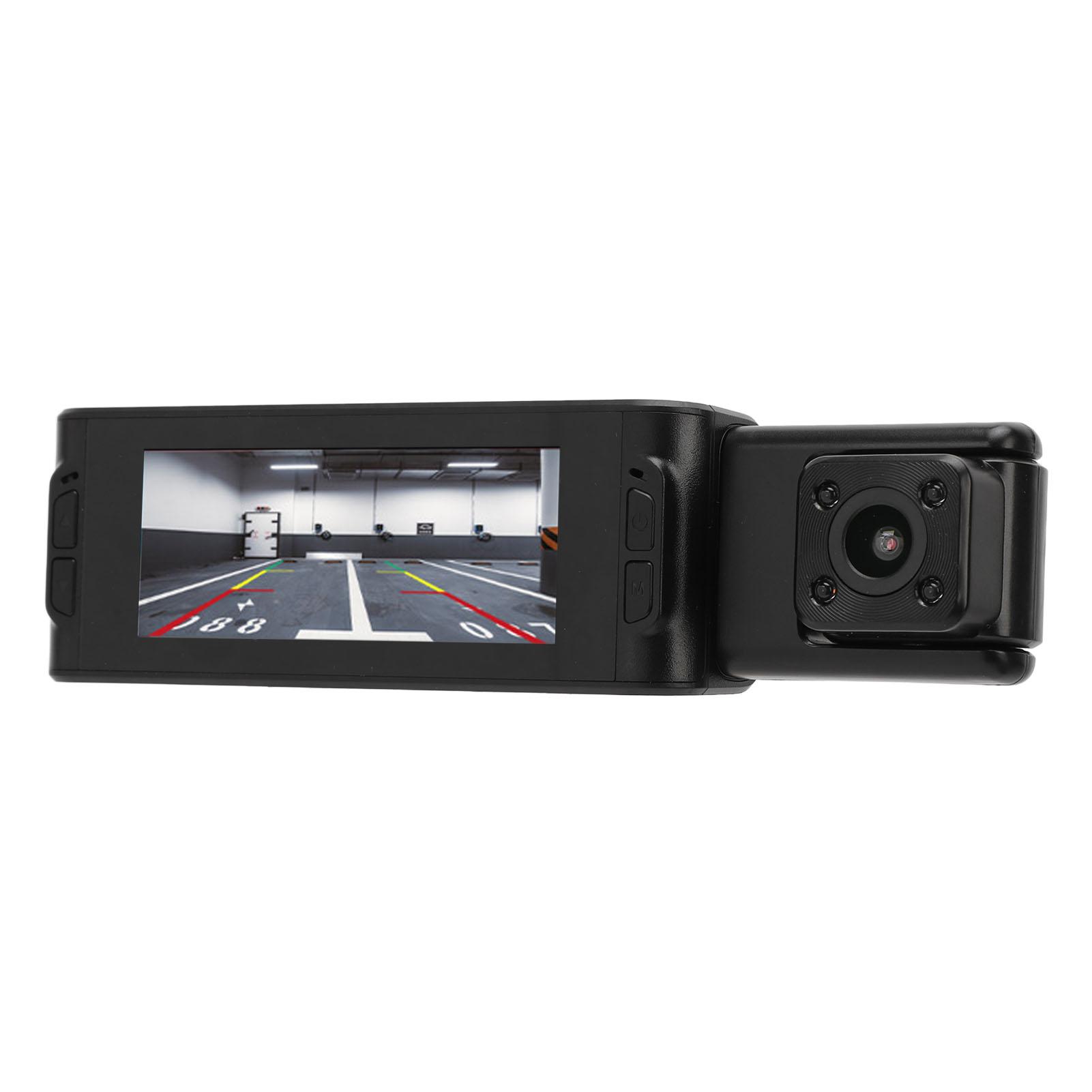 

3-канальная видеокамера для приборной панели 3,16-дюймовый HD-дисплей WDR Ночное видение WiFi 1080P Передняя Задняя Внутрисалонная камера