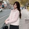 Autumn and winter women's clothing cotton vest stand-up collar knitted splicing multi-color spot supports mixed batches