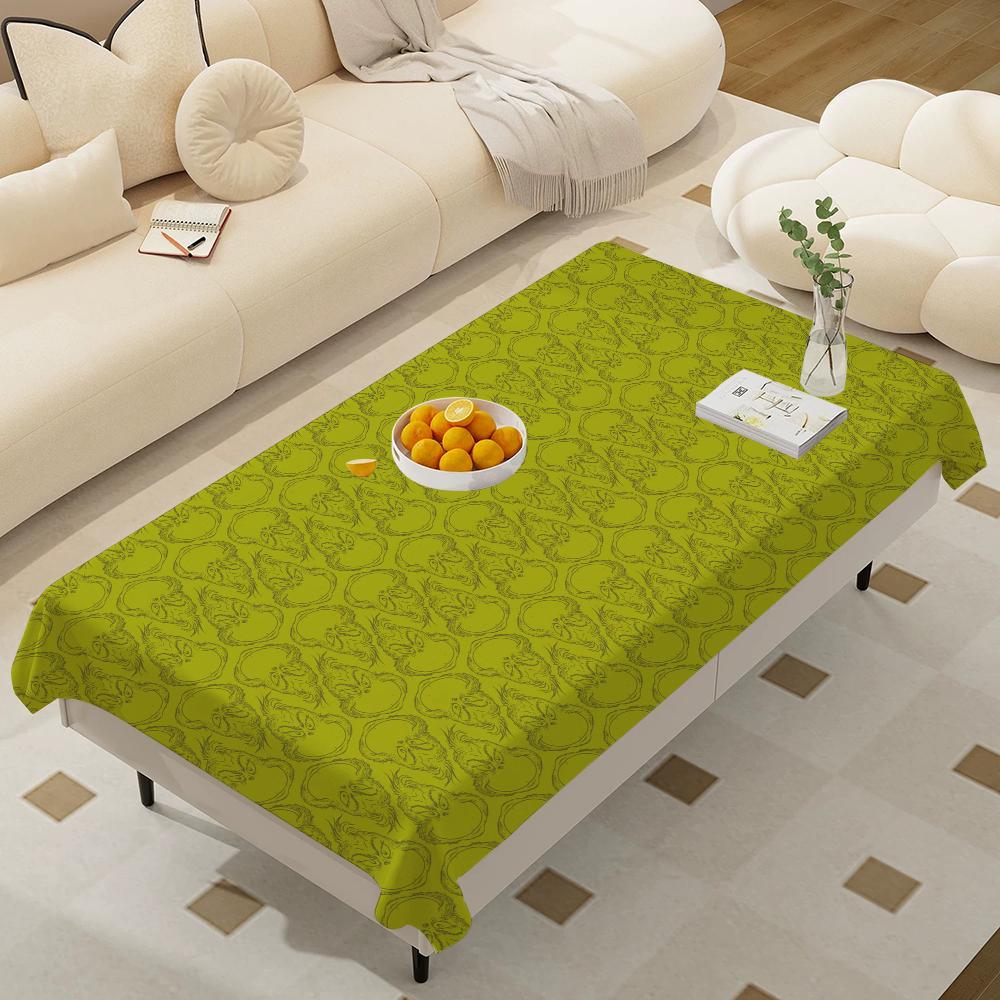 Cartoon The G-Grinchs Rectangle Waterproof Tablecloth Party Decor Farmhouse Kitchen Dining Table Cloth Wedding Decorations