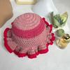 Handmade Crochet Conical Bucket Hat - Ruffled Brim Fisherman Hat for Women, Stylish Sun Protection Cap
