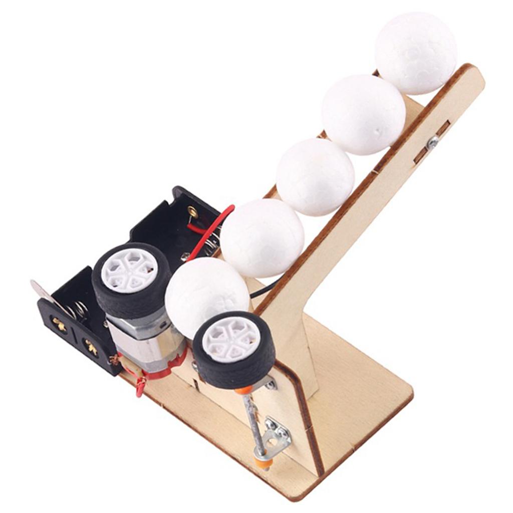 Assembling Electric Ball Pitching Machine Kits Science Stem Toy for Kids Age 4+