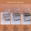 Stainless Steel Food Pan Rack with PC Double Flip Lid