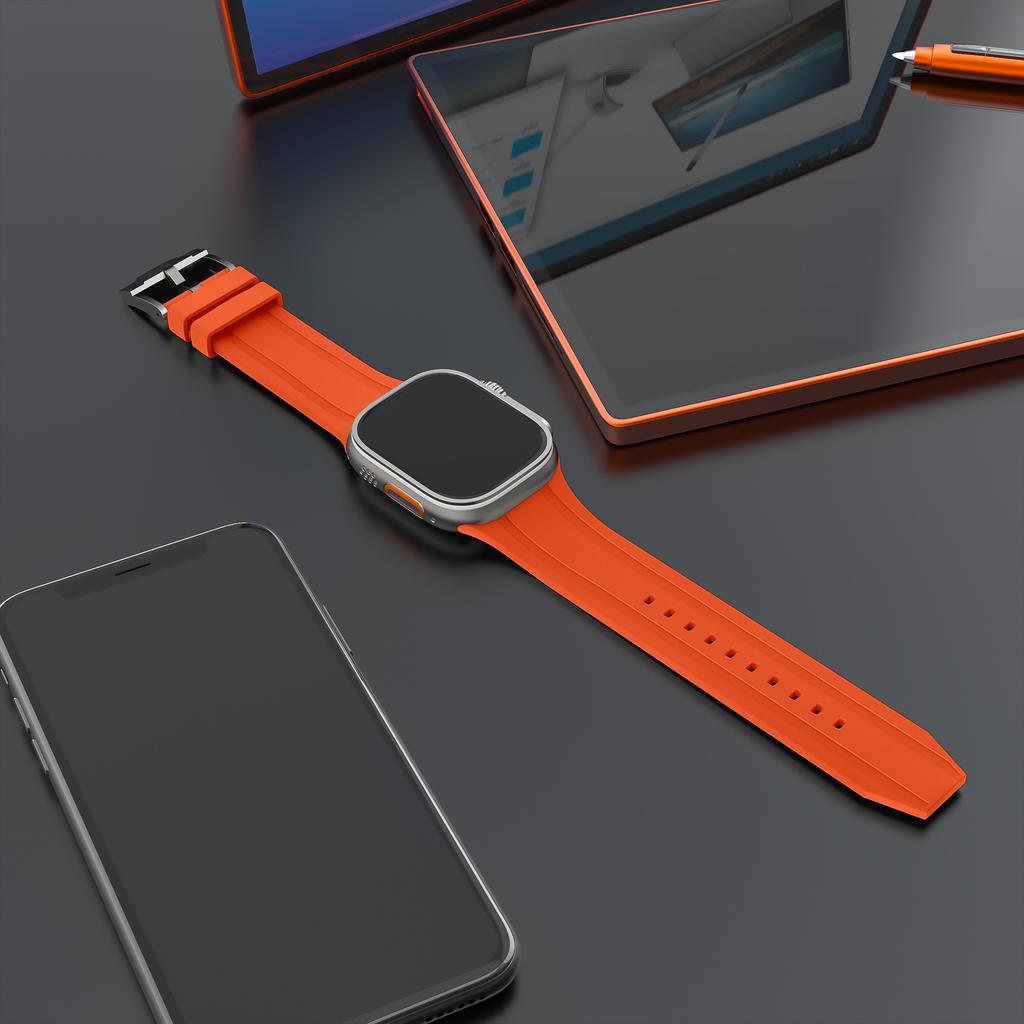 Factory Supply Low Price 38mm 40mm 41mm 42mm 45mm 49mm Silicone Sport Loop Pin Buckle for Watch Band for Strap
