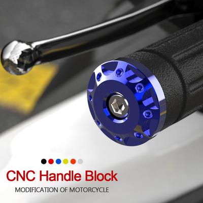 2Pcs CNC Motorcycle Handlebar Grips Bar End Cap Plugs Slider Aluminum for 16-18mm Motorbike Handle