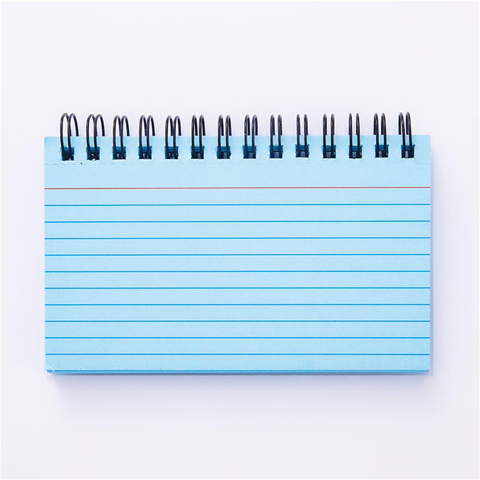 Spiral Bound Index Cards Ruled Lined Writing Paper Note Cards for Study and Organization 3x5 Inches Pack of 100 Sheets one size синий