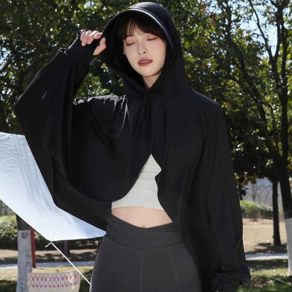 Long Sleeve Facemask Hat Sunscreen Shawl Solid Color Sun Protection Clothing  Fishing чёрный