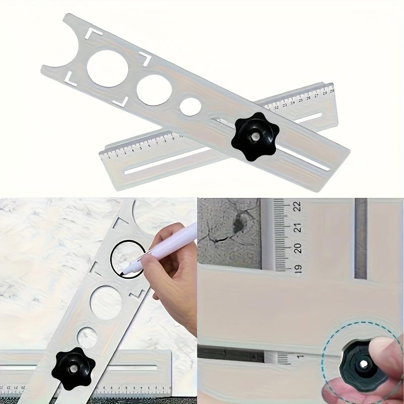 360 Degree Adjustable Universal Tile Marble Glass Ceramic Floor Drilling Hole Tools Hole Opener Locator Position Ruler Puncher