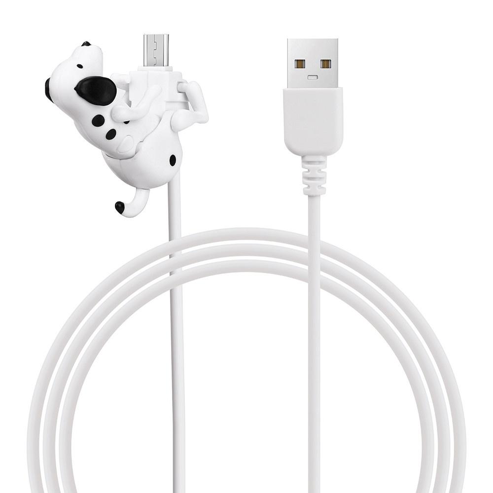 Mini Cute Humping Spot Dog Toy Smartphone Cable Charger Data 1M Charging Line for Android Device Por