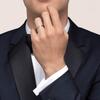 Cartier C De Klassischer Buchstaben Platin Diamant Ring Unisex Ringe B4051300