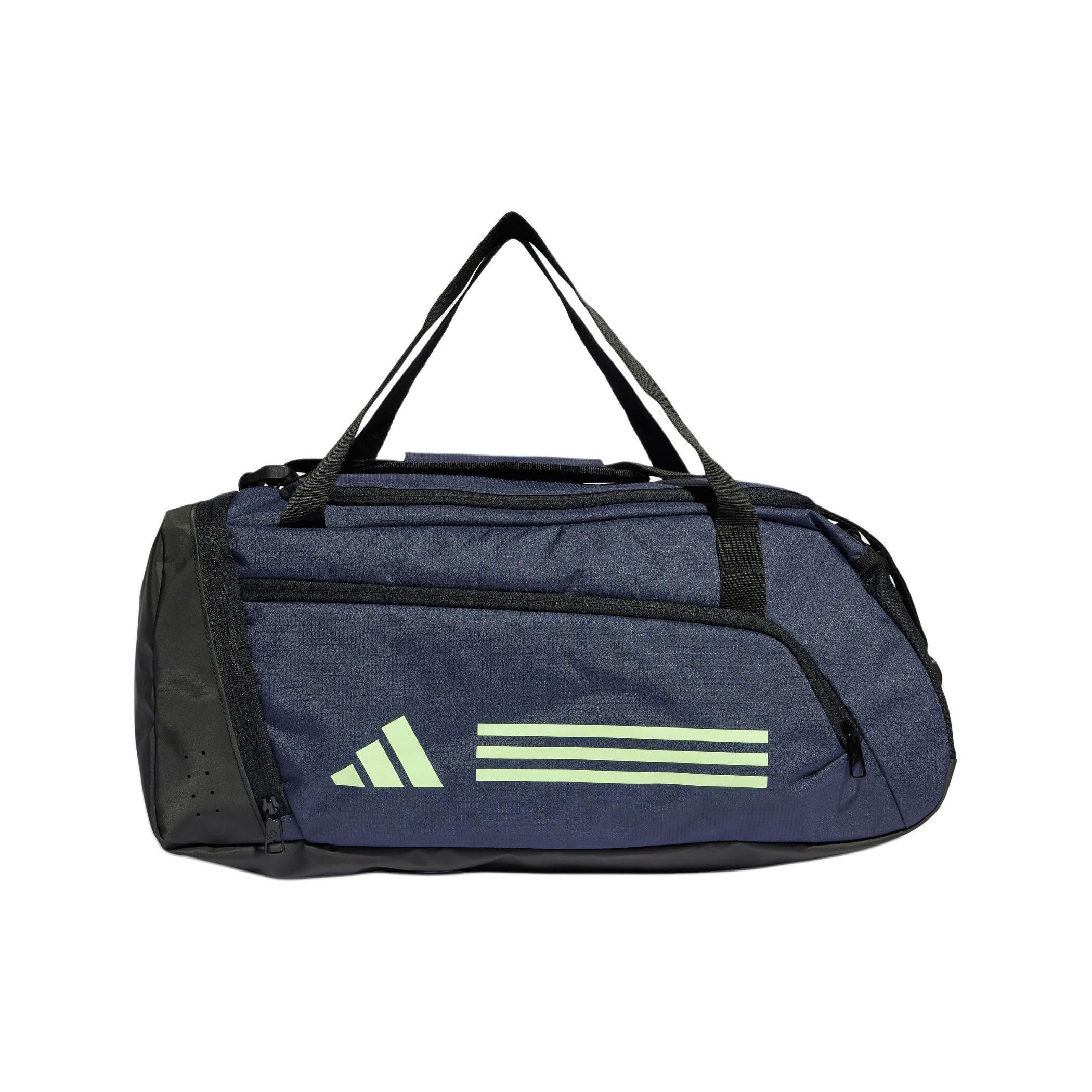 Adidas Essential 3 Minimalist Sports Travel Bag Unisex Bags Dark-Blue Green IR9821 Dark Navy Blue & Green