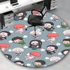 1pc Anime Cartoon Design Round Carpet - Office Chair Mat, Non-Slip Rug for Home Decor, Living Room, Bedroom