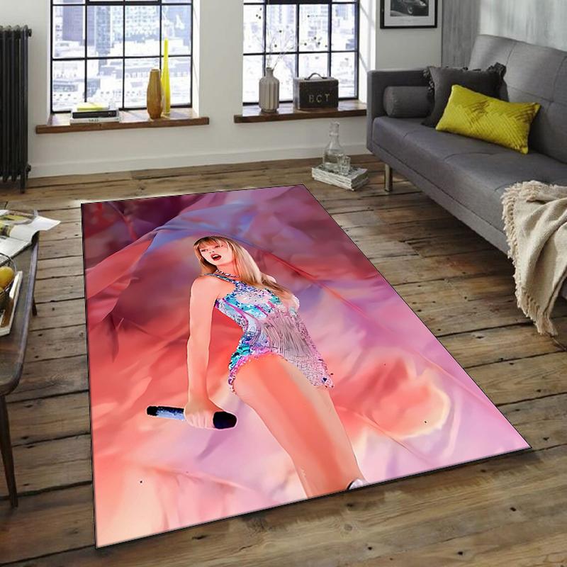 1pc Taylor Swift1 Design Area Rug - Non-Slip, Soft & Cozy Floor Mat for Living Room, Bedroom, Office - Indoor/Outdoor Decorative Carpet
