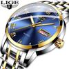 LIGE 9846 Men's Multi-functional Quartz Wristwatch - Business, Sports, Casual Fashion