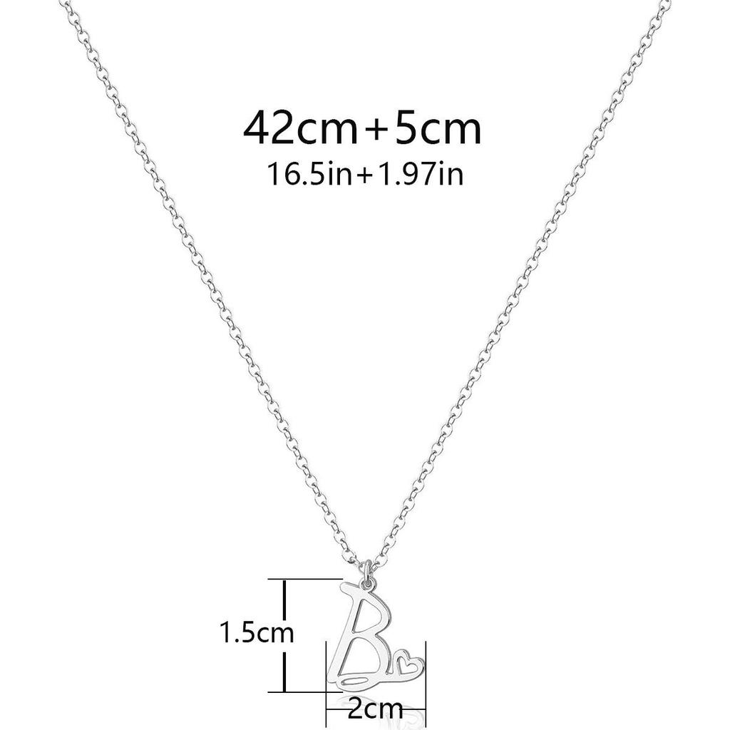 Stainless Steel Luxury Letter Necklace - Women's Stylish Clavicle Chain