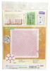 Olympus Thread Sashiko Flower Square Tortoiseshell Red Kit, Single-Stitch Dishcloth, Pattern, White, SK303,