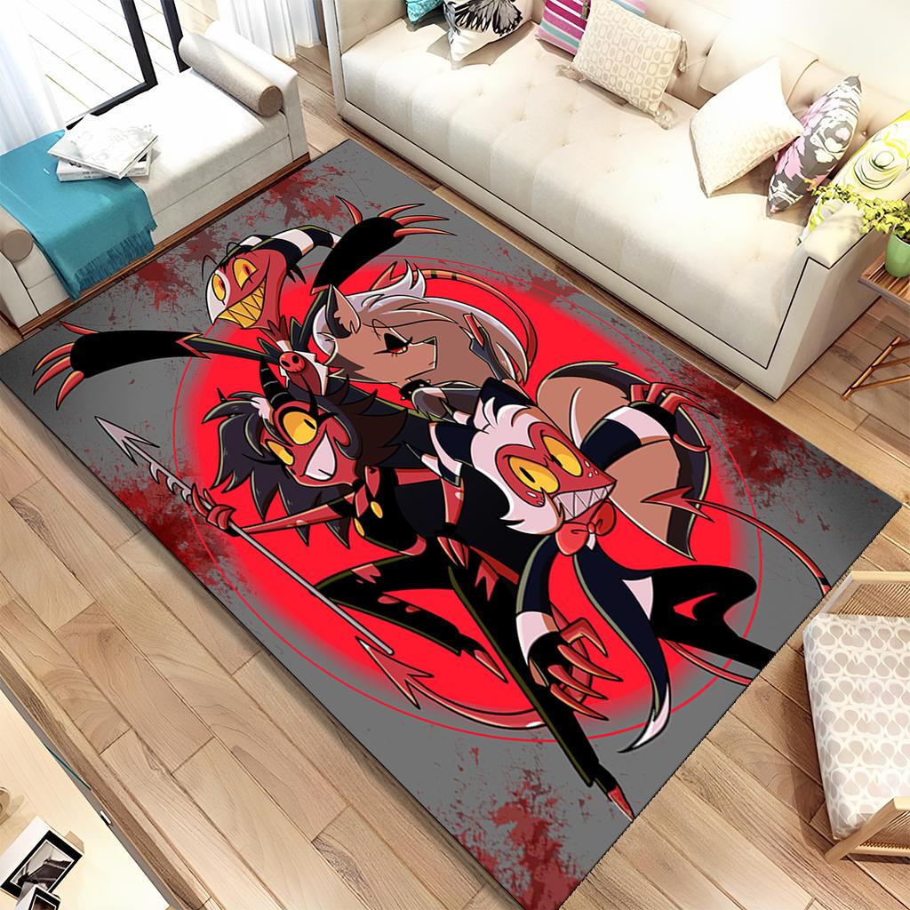 Helluva Boss Blitzo felnőtt animációs rajzfilm szőnyeg, szőnyeg otthoni nappaliba, hálószoba kanapé lábtörlő dekoráció, csúszásmentes padlószőnyeg