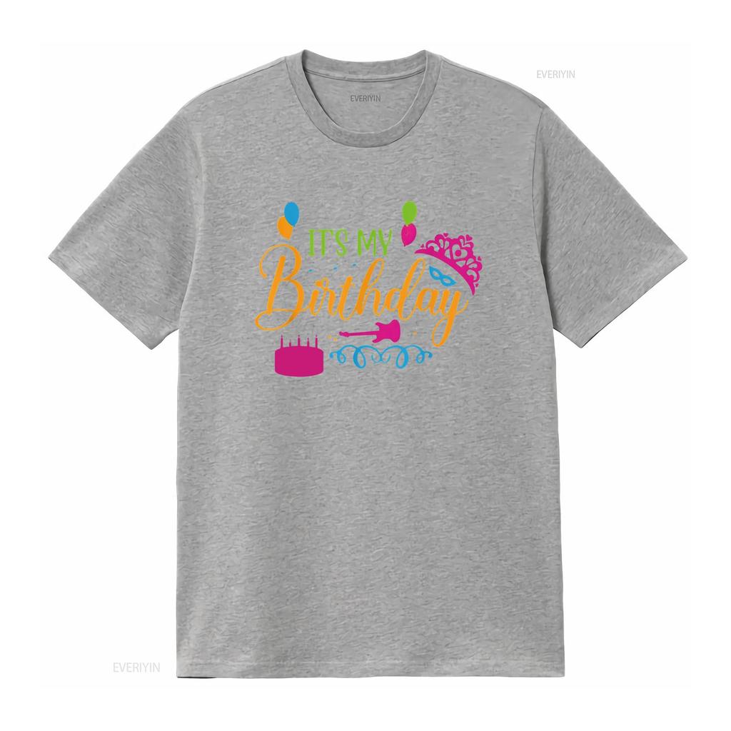 Womens It s My Birthday Happy T Shirt vintage Washed homme Breathable graphic Soft Stretched Comfortable Slightly
