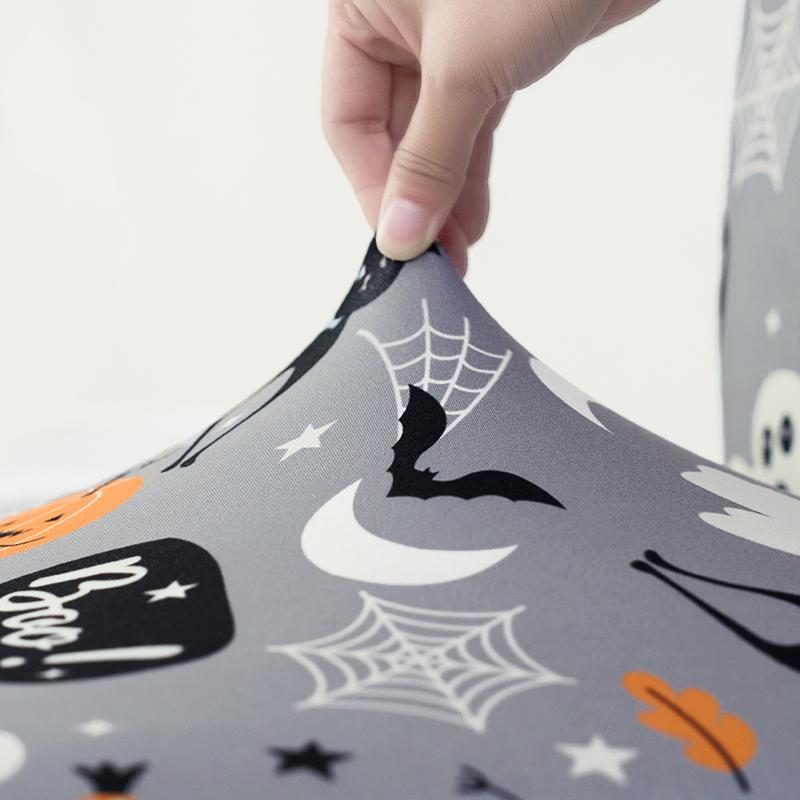 1 Stück Halloween Kürbis Stuhlhussen Stretch Elastische Esszimmerstuhl Überwürfe Sitzbezug Schmutzabweisend Waschbar für Party Hotel Küche