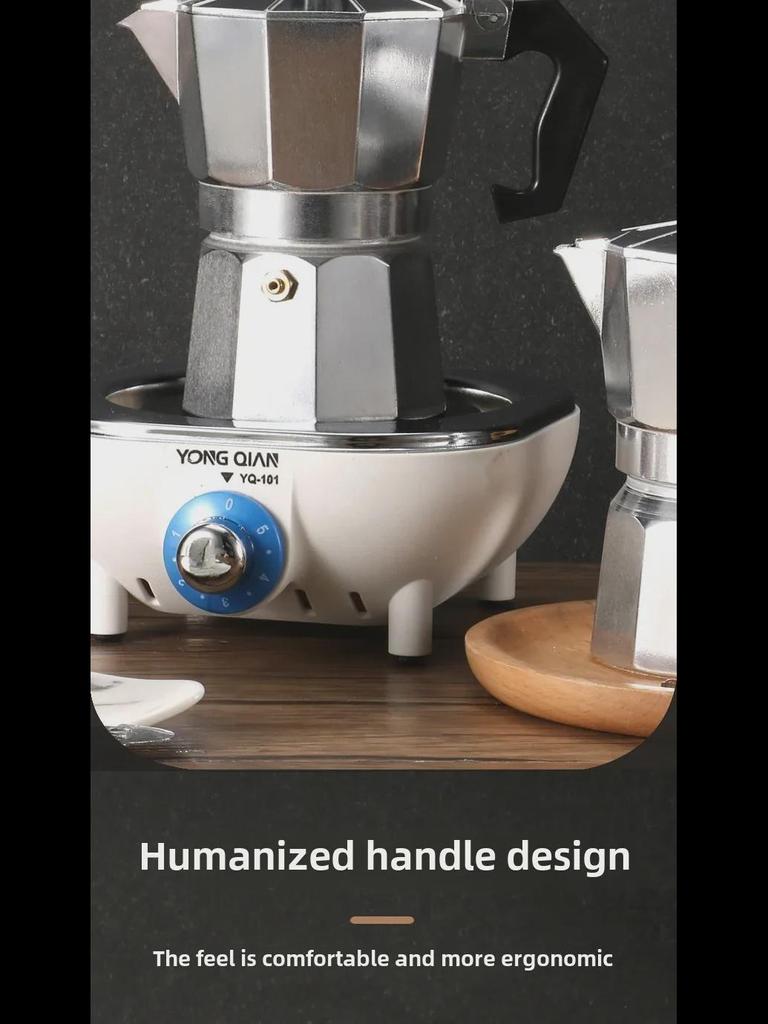 Achteckiges Moka-Espresso-Kaffeemaschinen-Set aus Aluminium für den Außenbereich