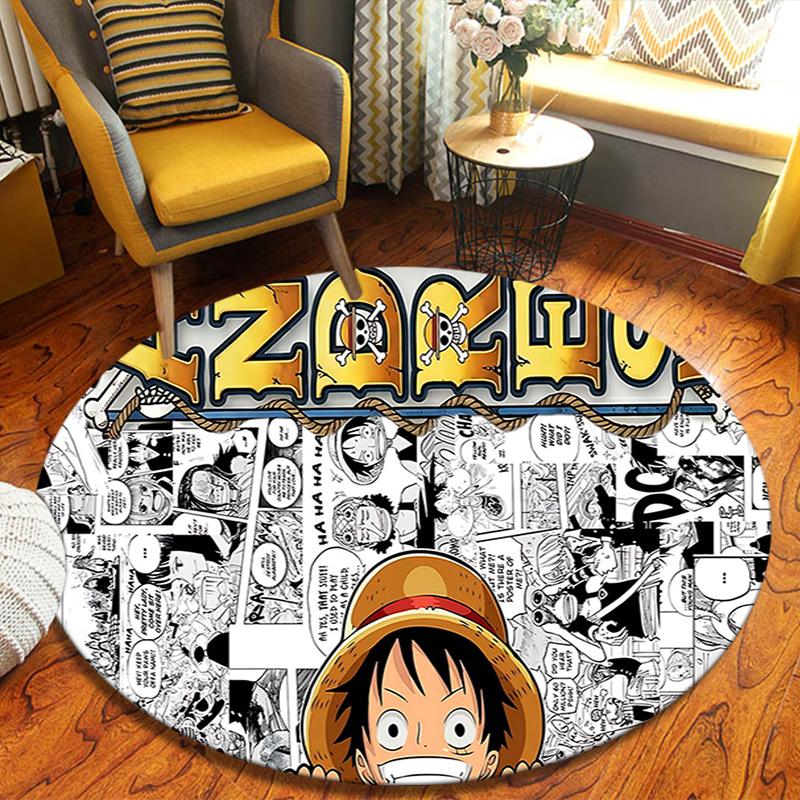 1Pc Adventure Anime World Flannel Round Rug Soft Non Slip Circular Office Carpet Floor Mat Bedroom Living Room Xmas Gift S1921