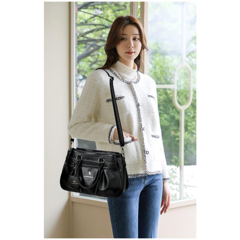 High Quality Leather Handbag Purse Luxury Designer Women Large Capacity Shoulder Crossbody Tote Bag Trend Sac