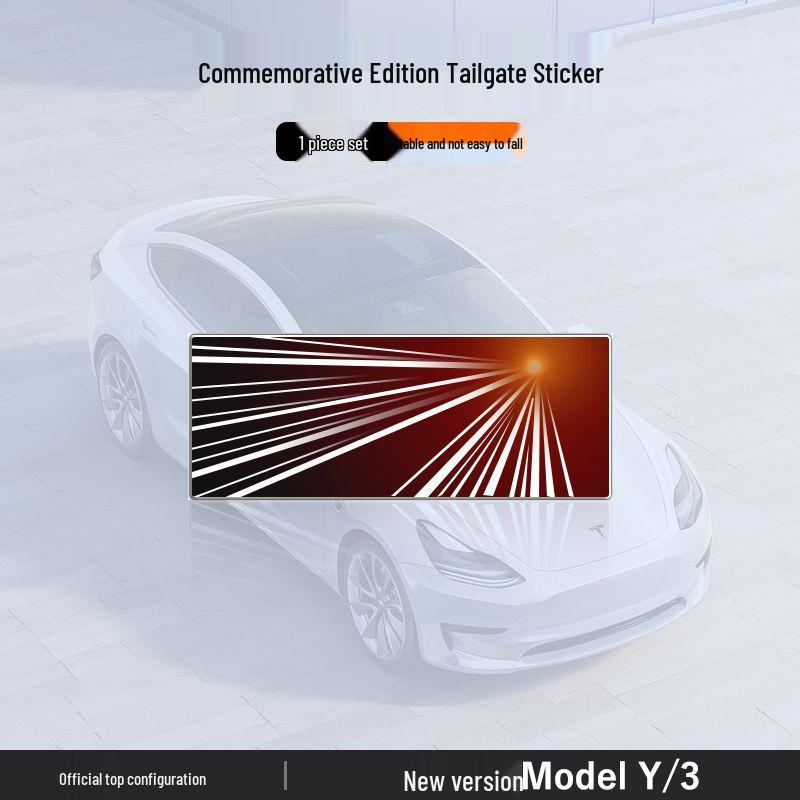 Tesla Model Y/3 Znak na kufr Pryskyřičná Dekorační Nálepka