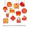 Chinese Year Hanging Decoration Paper Material Decorative Red Color for Ceiling Wall Decor