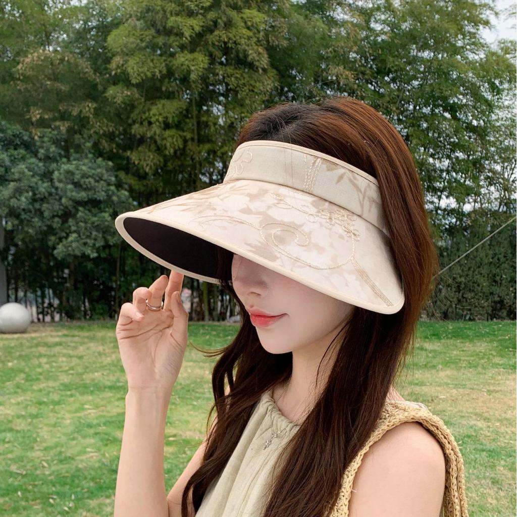 Summer 2026 Large Brim Sunshade Hat For Women, Outdoor Sports Sun Protection Empty Top Hat, Face-Enhancing Little Sun Hat