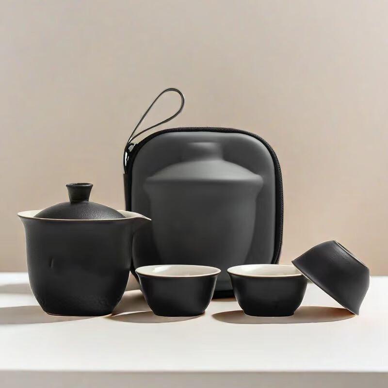 Shangqi Portable Outdoor Travel Kung Fu Tea Set with Gaiwan