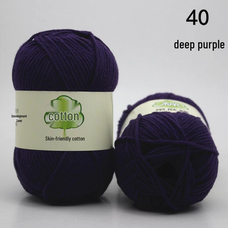 Combed 5-Ply Milk Cotton Yarn for DIY Knitting & Crochet - Medium-Thick Scarf & Blanket Material Pack