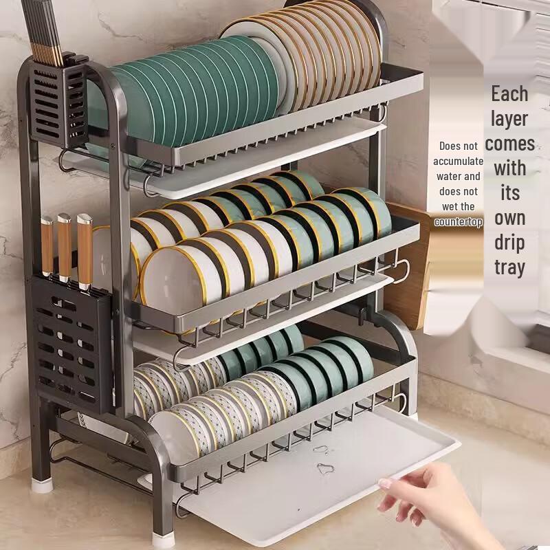 Qinchen Double-Layer Dish Drainer Rack