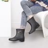 Women's rain shoes medium rain boots water shoes high-end bow waterproof glue shoes women's rain boots