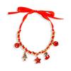 Snowflake Santa Pendant Trendy Creative Collarbone Chain Necklace