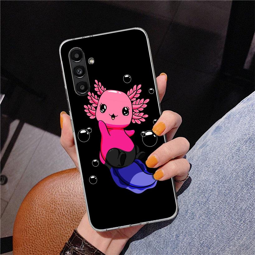 Cute Axolotl Kawaii Phone Case For Samsung Galaxy A17 A16 A15 A14 A13 A57 A56 A55 A54 A53 A37 A36 A35 A34 A33 A26 A25 A24 A23 Ga