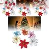 Stunning Red Gold Christmas Flower Decoration For Festive Holiday Decor
