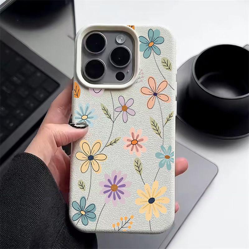 Fall prevention Personalized phone case iphone16pro For iPhone 16 15 Pro Max 16promax 14 13 12 11pro Artistic Flower Pattern