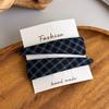 2025 New French Retro Plaid Fabric Hair Clips Large Edge Fashionable Side Bangs Women's Hairpins Stylish Hair Accessories