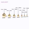 2MM-8MM 18K Gold Plated Round Ball Beads Spacer Beads Brass Metal Loose Beads For Making Bracelet DIY Jewelry Making Accessories