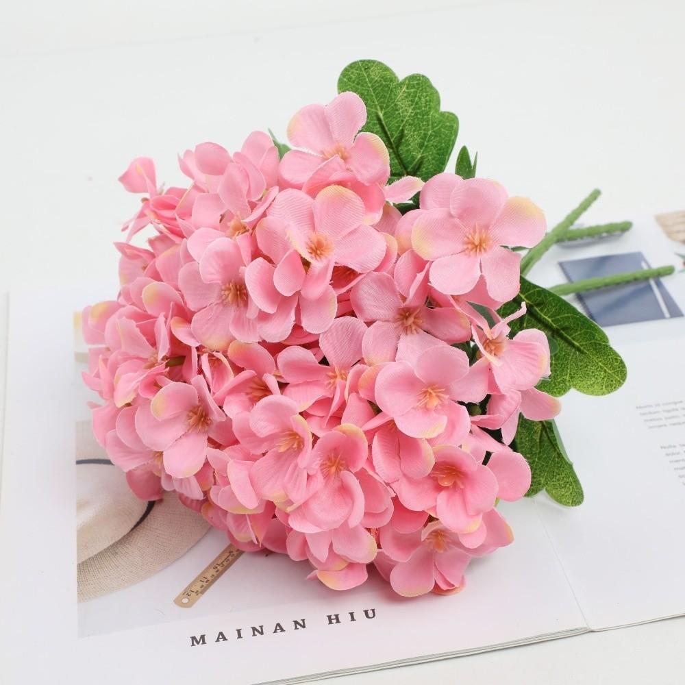 Silk Cloth Foam Flower Bouquet Dyed Edged Simulation Flowers Home Decoration  Photography Props