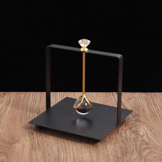 Xiaobudian Square Napkin Holder, with Weighted Arm, Durable Iron Frame Windproof Dispenser, Stable Cocktail Holders for Home And Restaurant