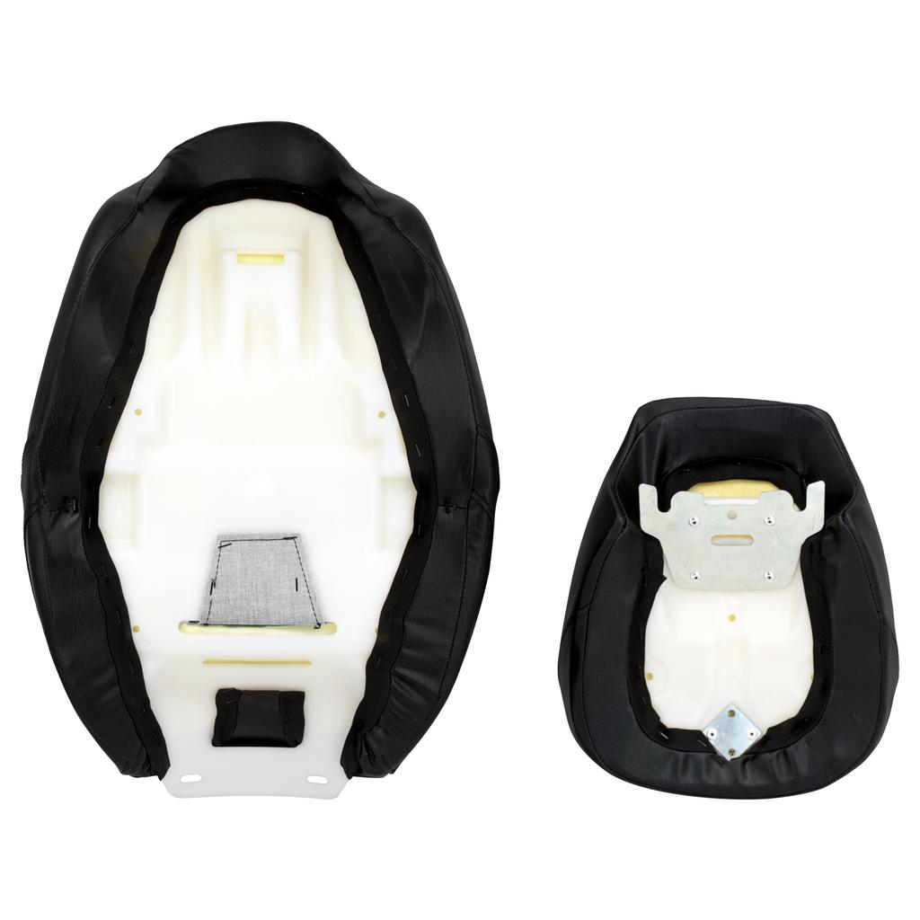 Motorcycle Two-Up Seat Leather Front Driver Rear Passenger For Harley Touring CVO Street Glide Road King Special Classic 09-23