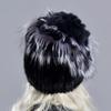 Natural Mink Fur Hat Women Winter Fox Fur Floral Skulls Furry Warm Cap Fashionable Fluffy Genuine Real Fur Girls Knitted Caps