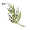 Plants Lapel Accessory Faux Pearl Leaf Brooch for Women, Vintage Theme Pin, Nature Inspired Clothing Jewelry Wedding Party Prom Women