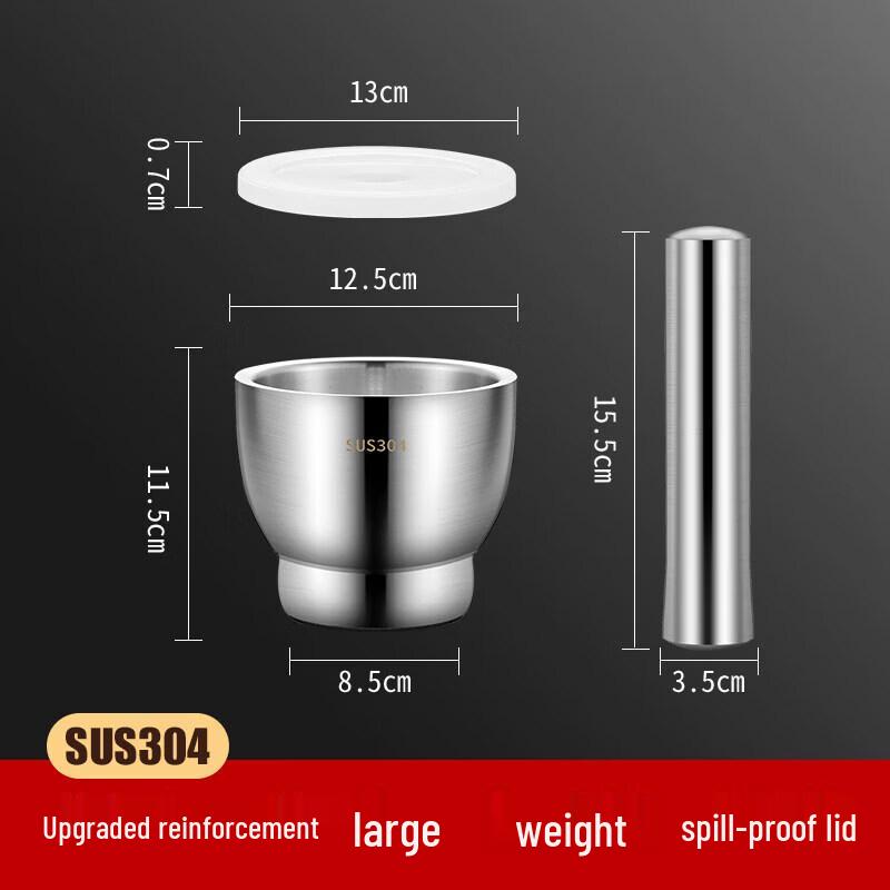 304 Stainless Steel Mortar and Pestle Set